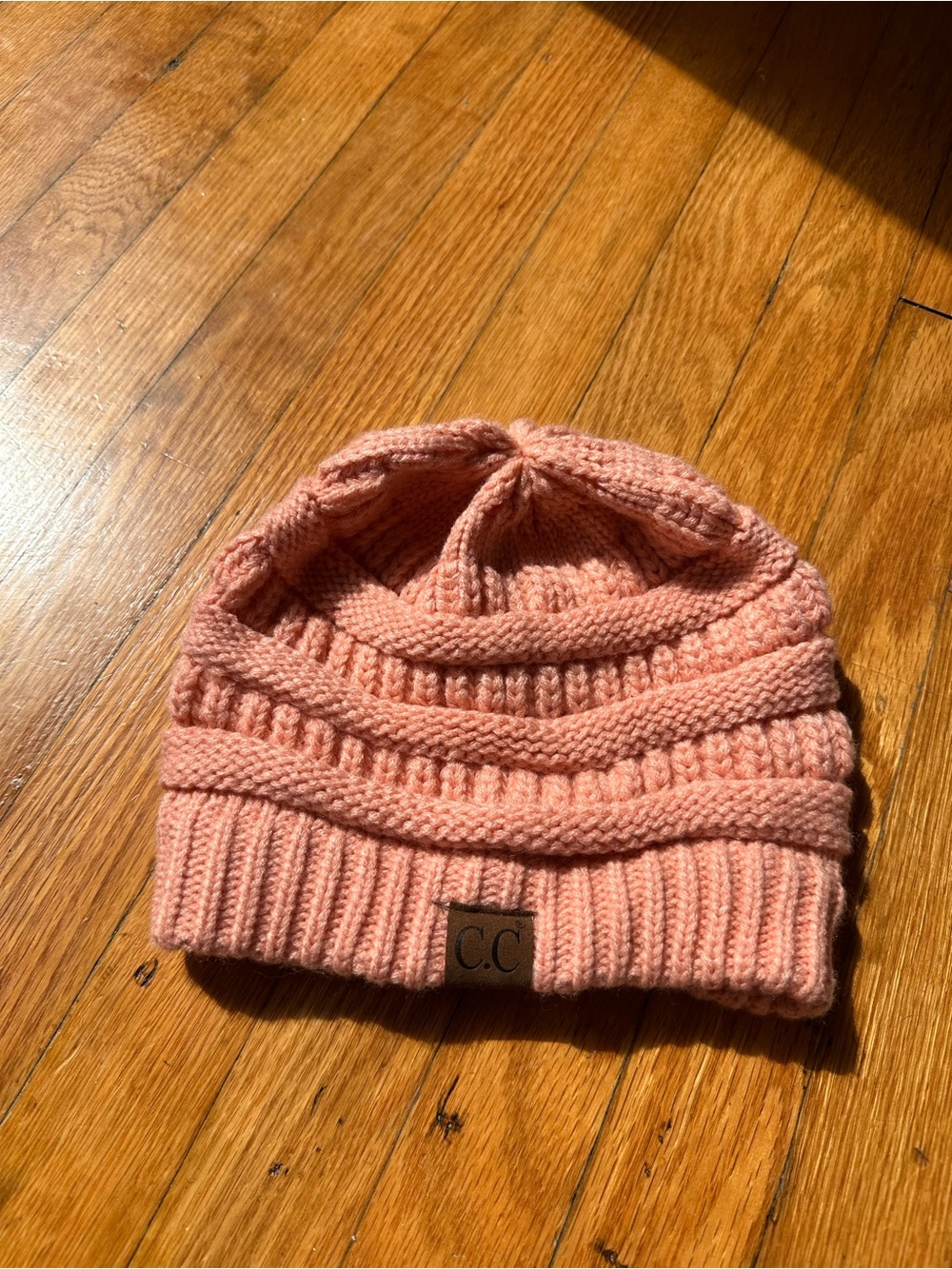 C.C Peachy Pink Knit Beanie